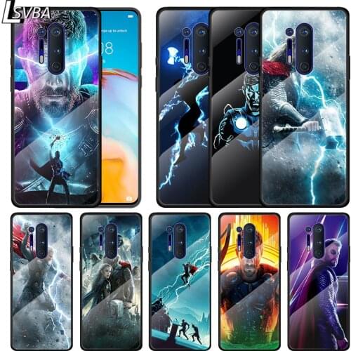 Marvel Avengers Super Hero Thor For Oneplus 9R 9 8T 8 Nord Z 7T 7 Pro 5G Tempered Glass Shell Phone Case Cover