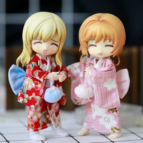 D03-P113 children handmade toy 1/12 ob11 GCS BJD.SD Doll Accessories doll clothes women girl Kimono suit
