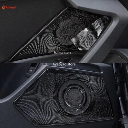 For Audi A3 2020 2021 Car Audio Speaker Door Loudspeaker Cover Trim Audio Speaker Cover Sticker Interior Accessories