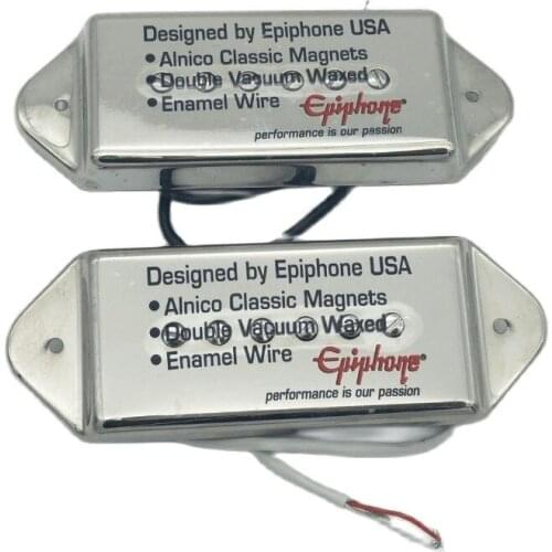 Electric Guitar Pickups P90 Humbucker Pickups Neck + Bridge EPI Silver/ Set
