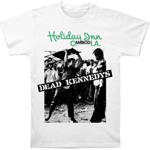 Dead Kennedys Men Holiday In Cambodia Slim Fit T-shirt XX-Large White