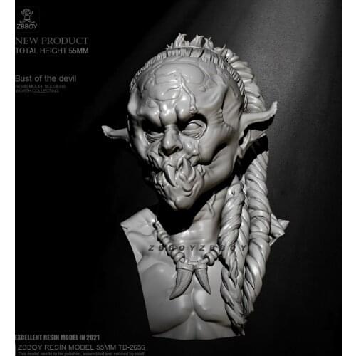 H55mm Resin bust model kits DIY figure self-assembled TD-2656