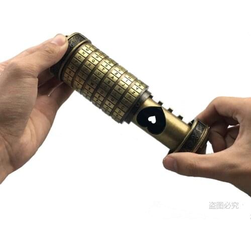 Password barrel lock toy metal password lock wedding gift valentines Day gift letter password escape room props