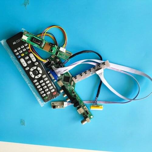 Kit for LTN156AT01 Screen Audio monitor Panel Controller Board remote LED 1366x768 30pin TV USB AV Display 1 lamps VGA HDMI LCD