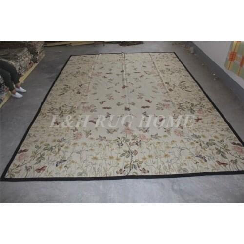 Free shipping 6'x9' needlepoint rugs 100% New Zealand wool rugs rice stitched handmade rugs carpets for home decoration