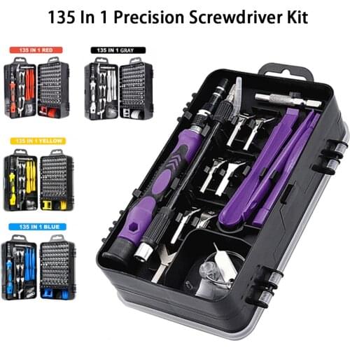 WOZOBUY Computer Repair Kit,135 in 1 Magnetic Multi-Function Precision Screwdriver Kit,For repairing Computer,laptops,Iphone