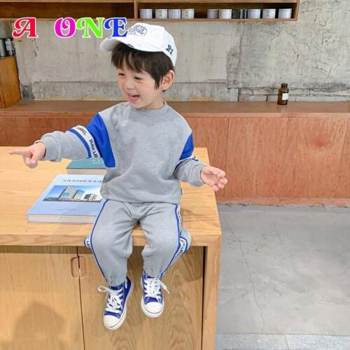 Boys clothing boutique kids clothing kids outfits jogger set baby clothes fashion letter run casual outdoor play 2 pcs set