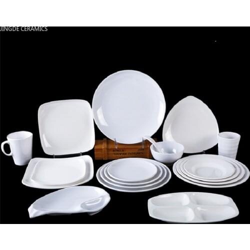 Food Grade White Round Plate Plastic Appetizer Sauce Dish Break-resistant Restaurant Home Buffet Plate Kitchen Sauce Dish