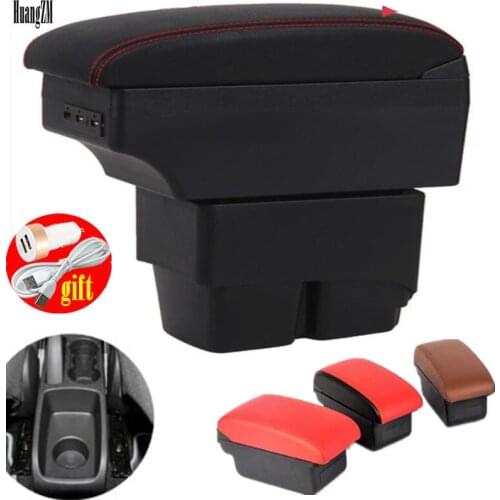 For Ford Fiesta Armrest box Interior Parts special Retrofit parts Car Armrest box Center Storage box with USB