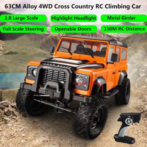 4WD Alloy Cross Country Climbing RC Car 1:8 Scale Speed Switch Independent Shock Absorber Metal Runner 150M Remote Control Toys