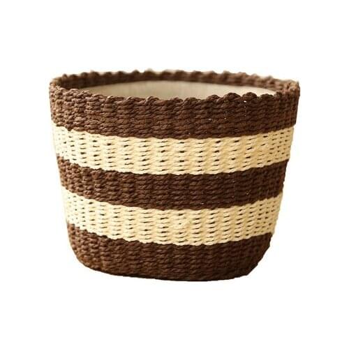 Simple Color Matching Striped Storage Basket Miscellaneous Desktop Cabinet Storage Box Storage Basket