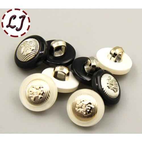 Free shipping 30PCS/LOT white black snap Button round resin button plastic cloth buttons sewing accessory scrapbooking