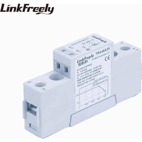 TRA48A25 25A Mini SSR Solid State Relay Board Module AC AC 90-250VAC Input Output 90-480VAC Voltage Control Power Relay Switch