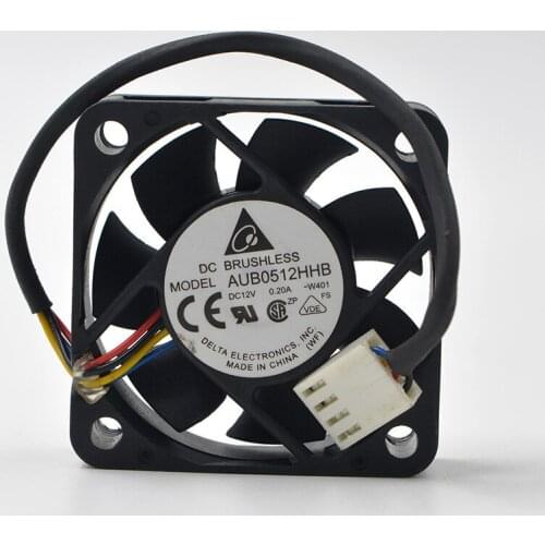 FOR Delta AUB0512HHB 12V 0.20a 5 cm 5015 4 needle and thread temperature controlled PWM cooling fan