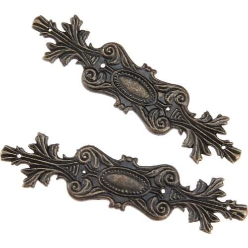 2Pcs 100*20mm Antique Furniture Corner Brackets Jewelry Box Book Album Corner Protector Metal Embellishments Scrapbooking