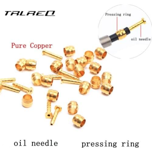 TRLREQ 10 pairs Bicycle Hydraulic Disc Brake Oil Hose Pressing Ring Copper MTB Bike Brake Line Connector for shimano BH59