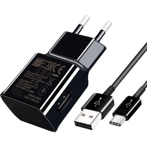 USB Charger 2a Fast Charging Travel EU Plug Adapter portable Wall charger Mobile Phone cable For xiaomi Samsung S8 S10 S9 cable