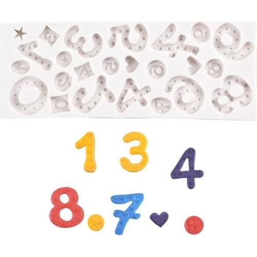 0-9 Numbers Shape Silicone Cake Mold Chocolate Mould Happy Birthday Fondant Cake Decorating Tools