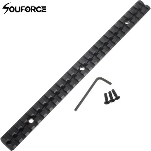 1pc High Quality Aluminum Picatinny Rail Length 257mm Width 20mm with 25 Slots for Hunting Rifles