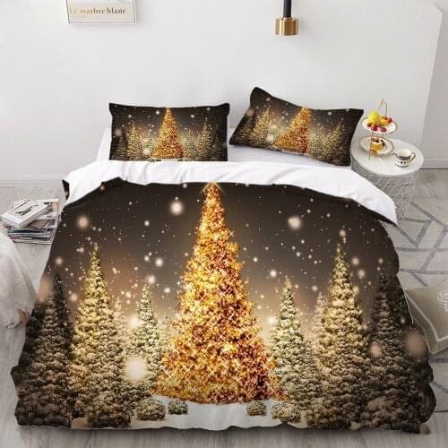 2/3 Pieces 3D Snowflake Christmas Tree Bedding Set Children And Adolescents Duvet Cover Set Fashion Home Customized T Can Be