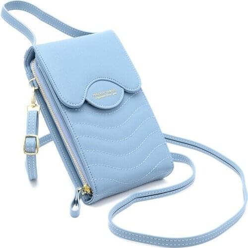 2021 Women Phone Shouler Crossbody Tote Bag PU Lady Wristband Clutch Wallet Girls Long Money Purse Pack Handbag sac bolso mujer