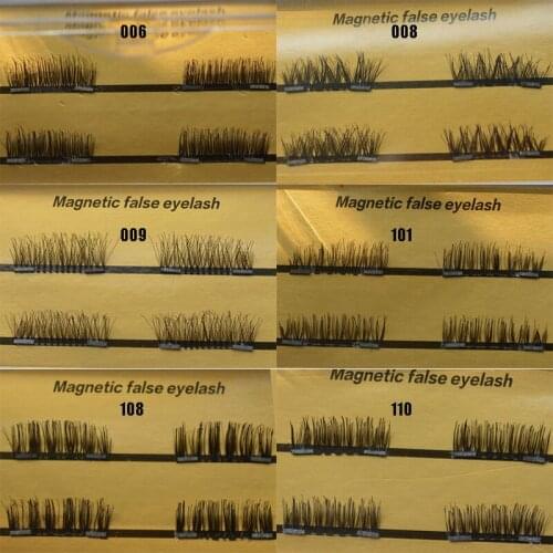 Magnetic Eyelashes false eyelashes Double Magnetic Long eye 4Pcs/2pair/Box popular 3d eyelashes Natural Beauty Fake Eye Lashes