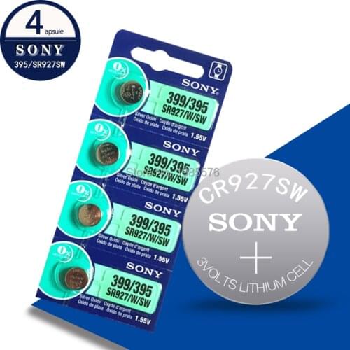 4PCS/lot For Sony Original 1.55V 395 SR927SW 399 SR927W AG7 LR927 button cell Watch Coin Battery Silver Oxide MADE IN JAPAN
