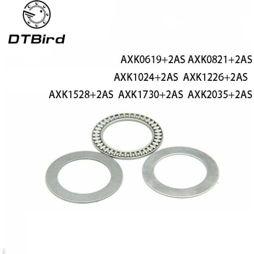 4Pcs Plane Thrust Needle Roller Bearing AXK0619+2AS AXK0821+2AS AXK1024+2AS AXK1226+2AS AXK1528+2AS AXK1730+2AS AXK2035+2AS