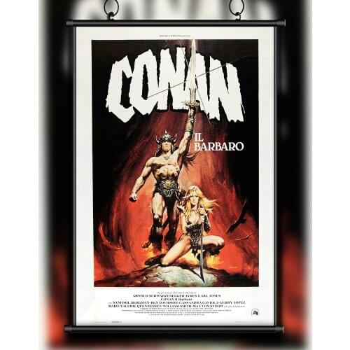 64 Custom Poster Silk Home Deco ARNOLD SCHWARZENEGGER CONAN THE BARBARIAN MOVIE Wall Art Christmas Gift