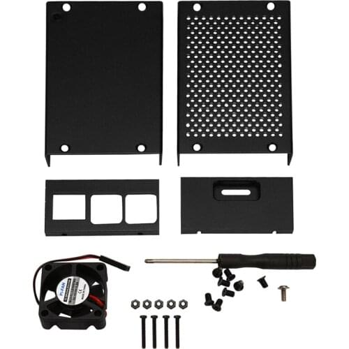 Aluminium Case and Fan Voor for Raspberry Pi 4 Model B Bescherming Aluminium Metal Cover