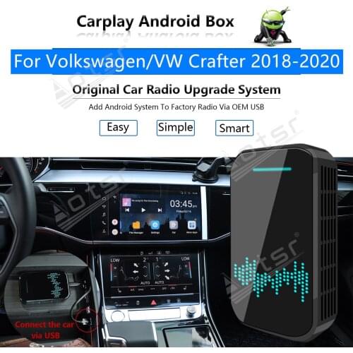 For Volkswagen VW Crafter 2018 - 2020 Car Multimedia Player Android System Mirror Link Map Apple Carplay Wireless Dongle Ai Box