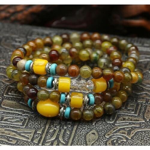 Free Shipping High Quality Classic Necklace Christmas Charms Natural Round Tiger Eye Amazonite Garnet Agates