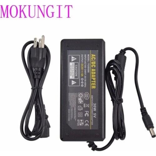 30pcs 5V 6A 30w LED Power Supply AC to DC Adapter Switching CCTV For WS2812B APA102 LPD8806 WS2801 LED Strip Light DC5V