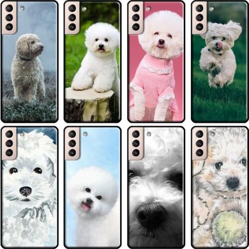 Bichon Frise Dog Puppy Case For Samsung Galaxy S21 Ultra S10 S8 S9 Note 10 Plus Note 20 S10e S20 FE Phone Cover