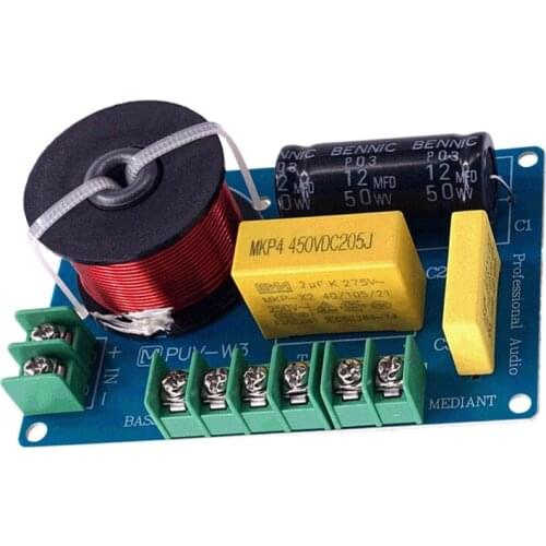 200W Tweeter Mid Bass 3 Way Crossover Board Intersect Point 860Hz 6000Hz Frequency Divider 4-8Ohm Speaker Filter Bookshelf Audio