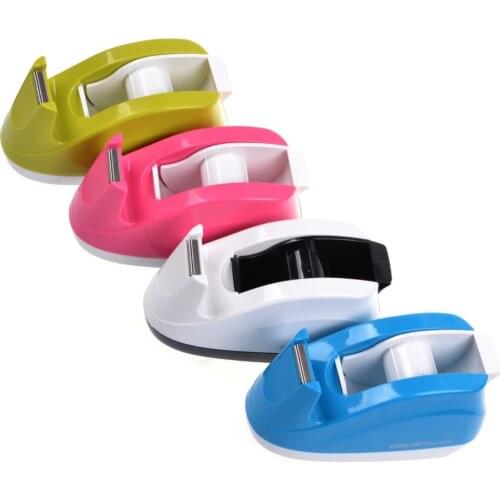 Heavy Duty Tape Dispenser ,Weighted Base, Nonskid Pad for One-hand Dispensing Color Random