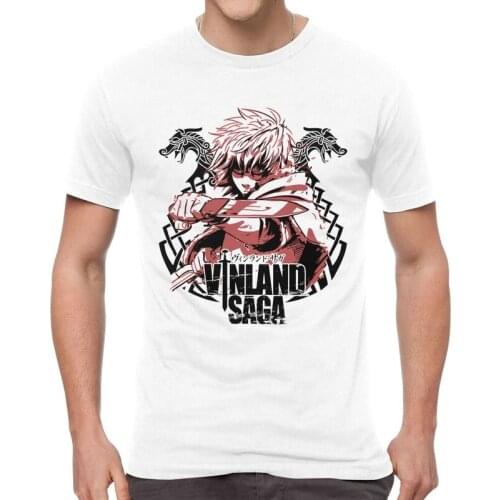 Viking Thorfinn Vinland Saga T-shirt Mens Fashion T Shirt Short Sleeve Cotton Japan Manga Anime Tshirt Unique Tees Tops
