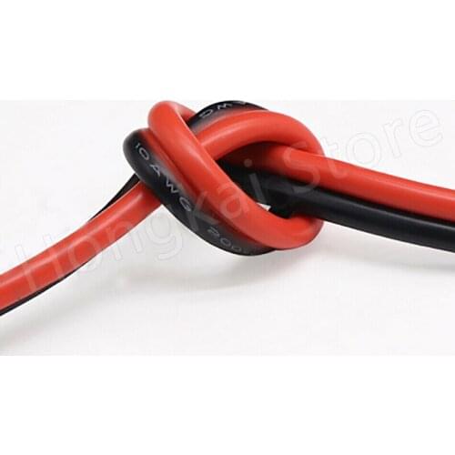 16AWG Flexible Black & Red Double Parallel Silicone Rubber Wire Tinned Copper Soft Cable 200°C 600V