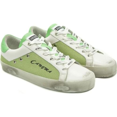 CANGMA Luxury Brand Woman Designer Shoes Green Hemp Classical for Women Sneakers Breathable Genuine Leather Vintage Shoes