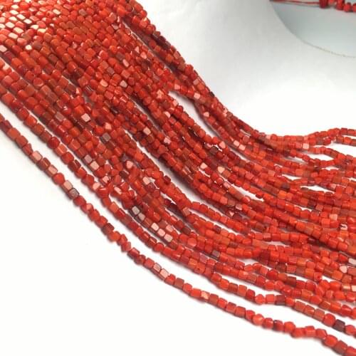 Small beads 3x3mm high quality natural coral beads loose beads isolation beads DIY bracelet necklace jewelry making