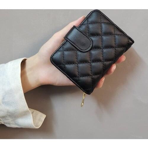 Fashion Women Short Wallets PU Leather Female Coin Purses Credit Card Holder Wallet Ladies Zipper Organizer Business Card Holder