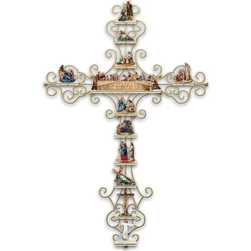 Jesus Cross Story Wall Stickers Window Glass Decorative Stickers Pvc Stickers 45x60cm