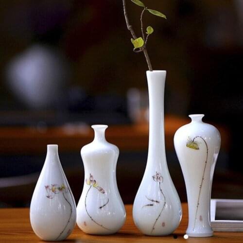 New Ceramic Handpainting Flower Small Vase Shooting Props Nordic Simple Home Decoration Ornaments