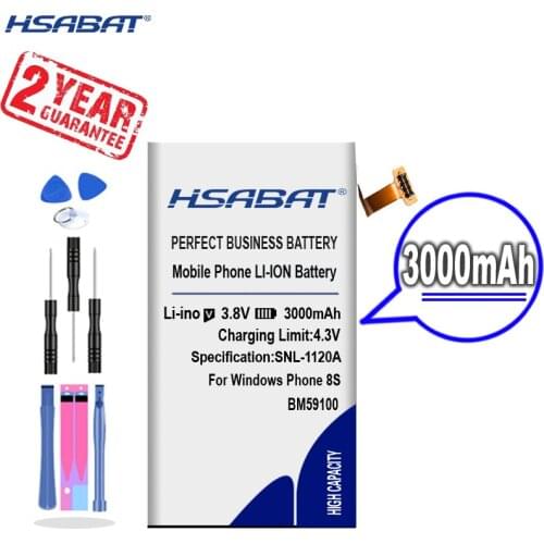 New Arrival [ HSABAT ] 3000mAh BM59100 Replacement Battery for HTC Windows Phone 8S Rio A620E A620T A620D