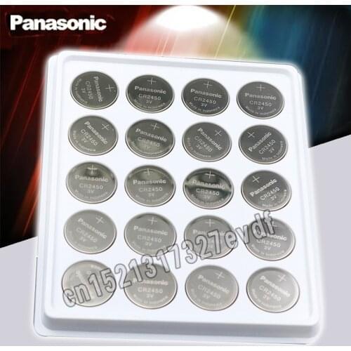 10PCS Original Panasonic CR2450 CR 2450 3V Lithium Button Cell Battery Coin Batteries For Watches,clocks,hearing aids