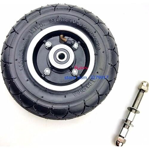 200x50 Electric Scooter Tyre WheelCenter axisHub 8" Scooter Tyre Aluminium Alloy Wheel Pneumatic Tire Electric