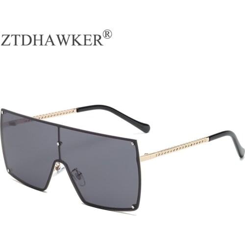 New Style Ladies Fashion Oversized Frame Women Sunglasses Trendy Square Sunglasses Men Glasses