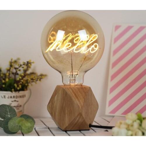 G125LED Bulb HELLO Soft Spiral Filament Bulb 220V 4W E27 Vintage Lamp for Decoration