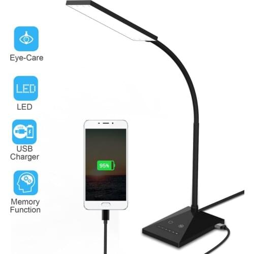 KEXIN72PCS LED desk lamp 5 colors stepless dimming USB charging reading eye protection with full touch console light Night light