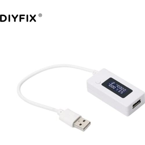 DIYFIX Micro USB Charger Battery Capacity Voltage Current Tester Meter Detector with LCD for Mobile Smartphone Power Bank